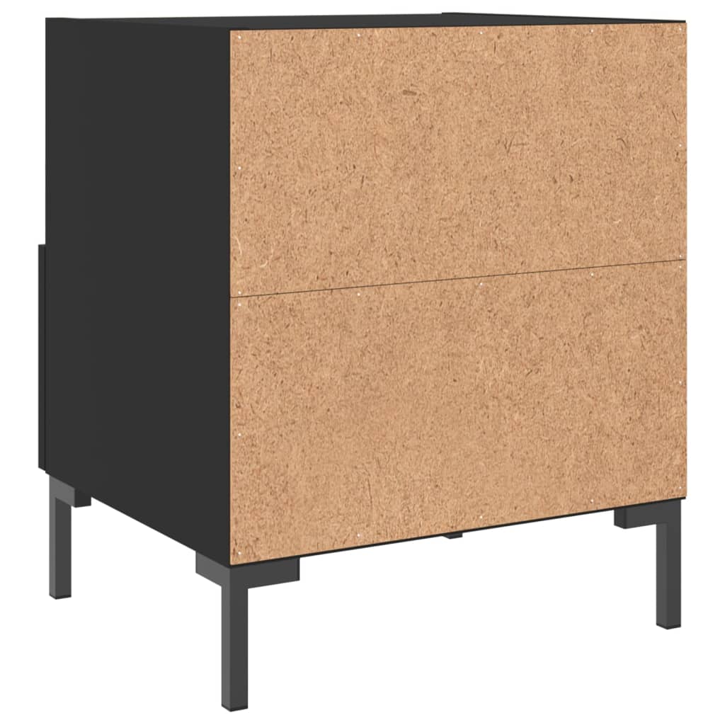 Nattbord 2 stk svart 40x35x47,5 cm konstruert tre