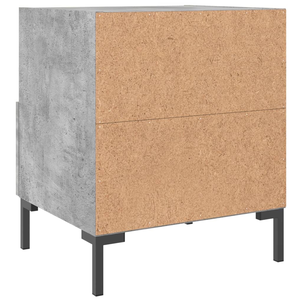 Nattbord 2 stk betonggrå 40x35x47,5 cm konstruert tre