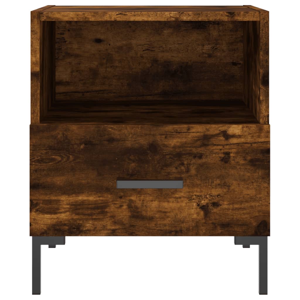 Nattbord 2 stk røkt eik 40x35x47,5 cm konstruert tre