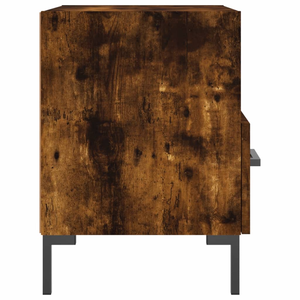 Nattbord 2 stk røkt eik 40x35x47,5 cm konstruert tre