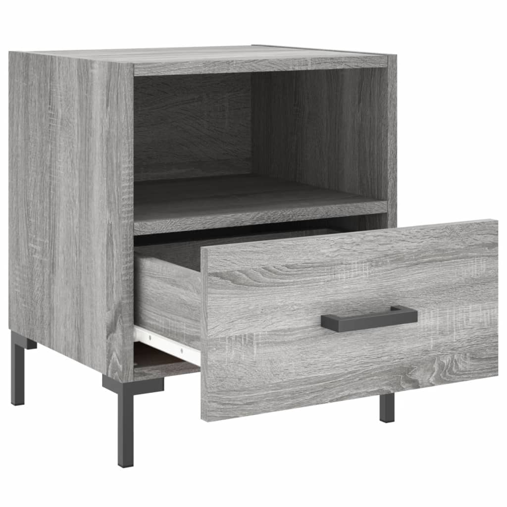 Nattbord 2 stk grå sonoma 40x35x47,5 cm konstruert tre