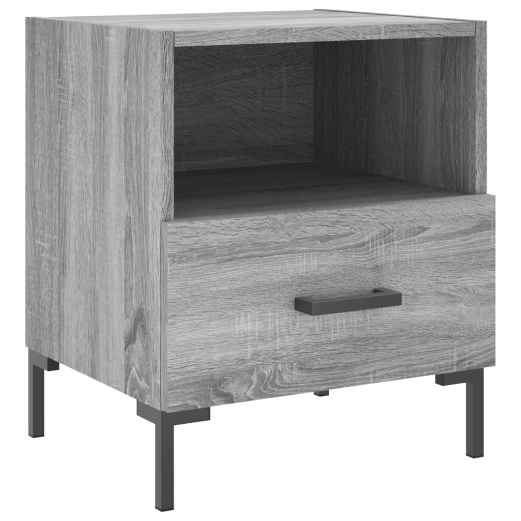 Nattbord 2 stk grå sonoma 40x35x47,5 cm konstruert tre