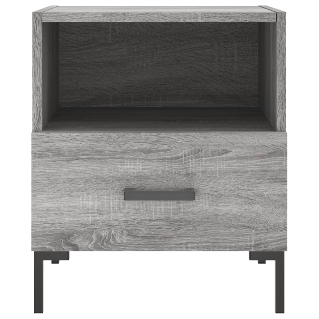 Nattbord 2 stk grå sonoma 40x35x47,5 cm konstruert tre
