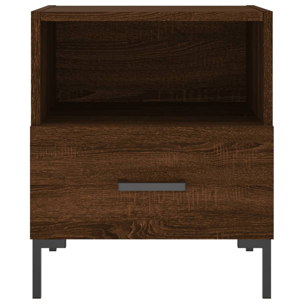 Nattbord 2 stk brun eik 40x35x47,5 cm konstruert tre