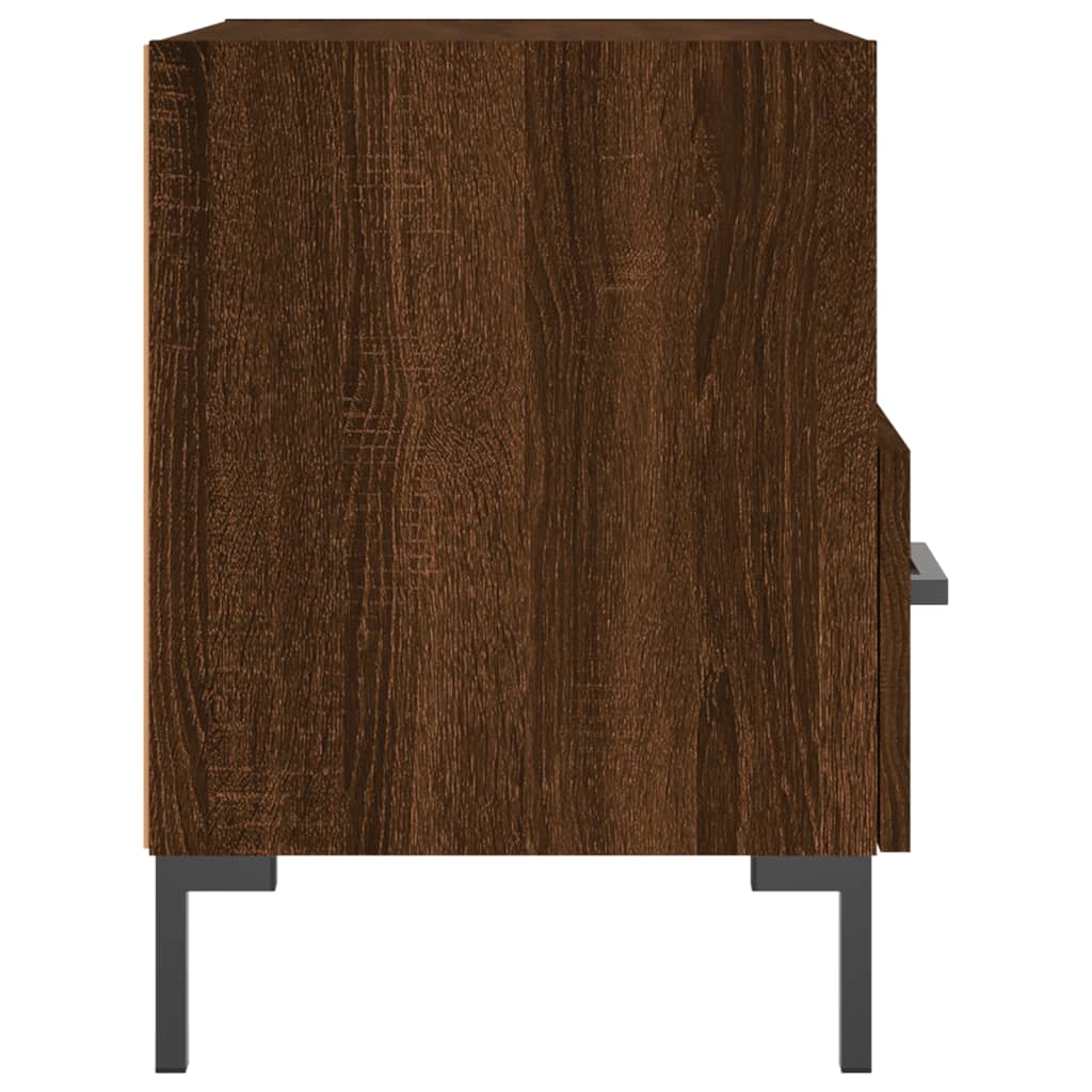 Nattbord 2 stk brun eik 40x35x47,5 cm konstruert tre