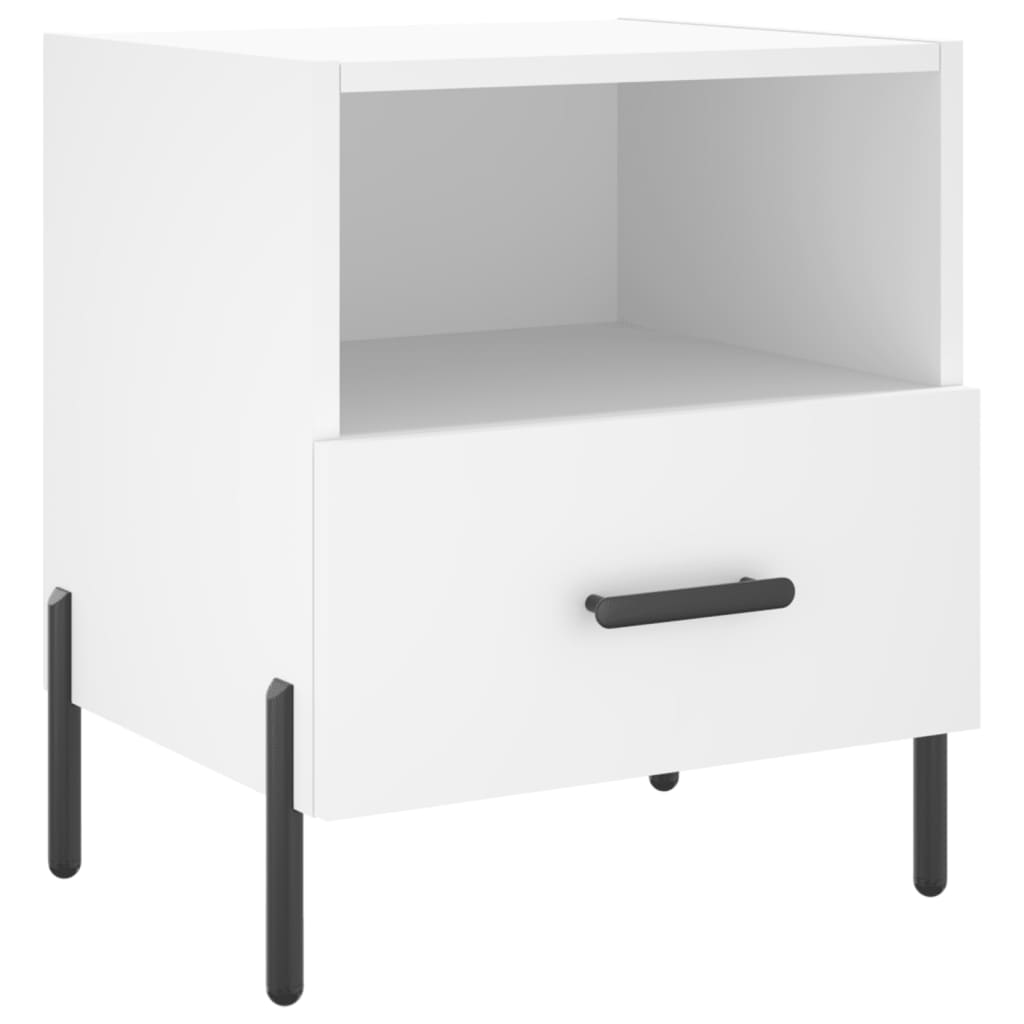 Nattbord 2 stk hvit 40x35x47,5 cm konstruert tre