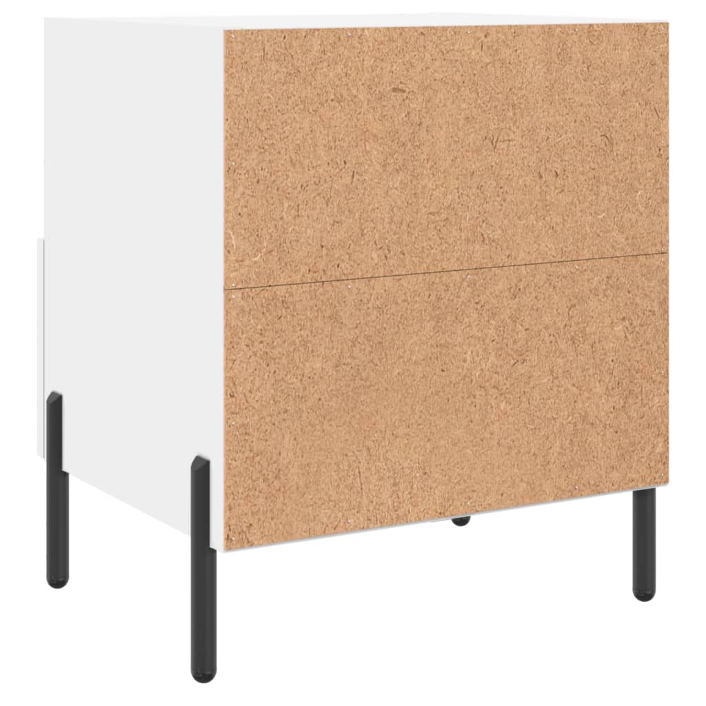 Nattbord 2 stk hvit 40x35x47,5 cm konstruert tre
