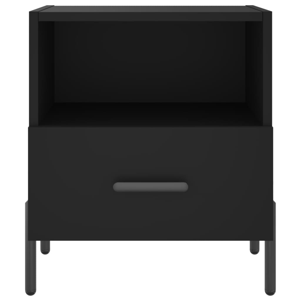 Nattbord 2 stk svart 40x35x47,5 cm konstruert tre