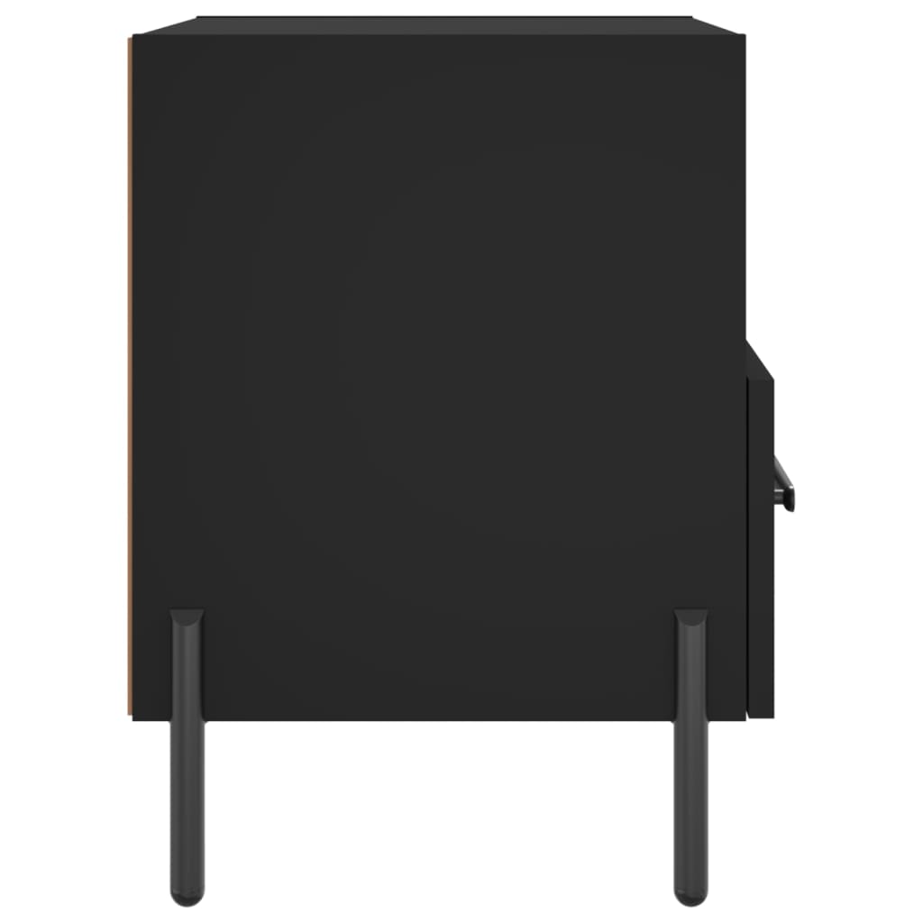 Nattbord 2 stk svart 40x35x47,5 cm konstruert tre