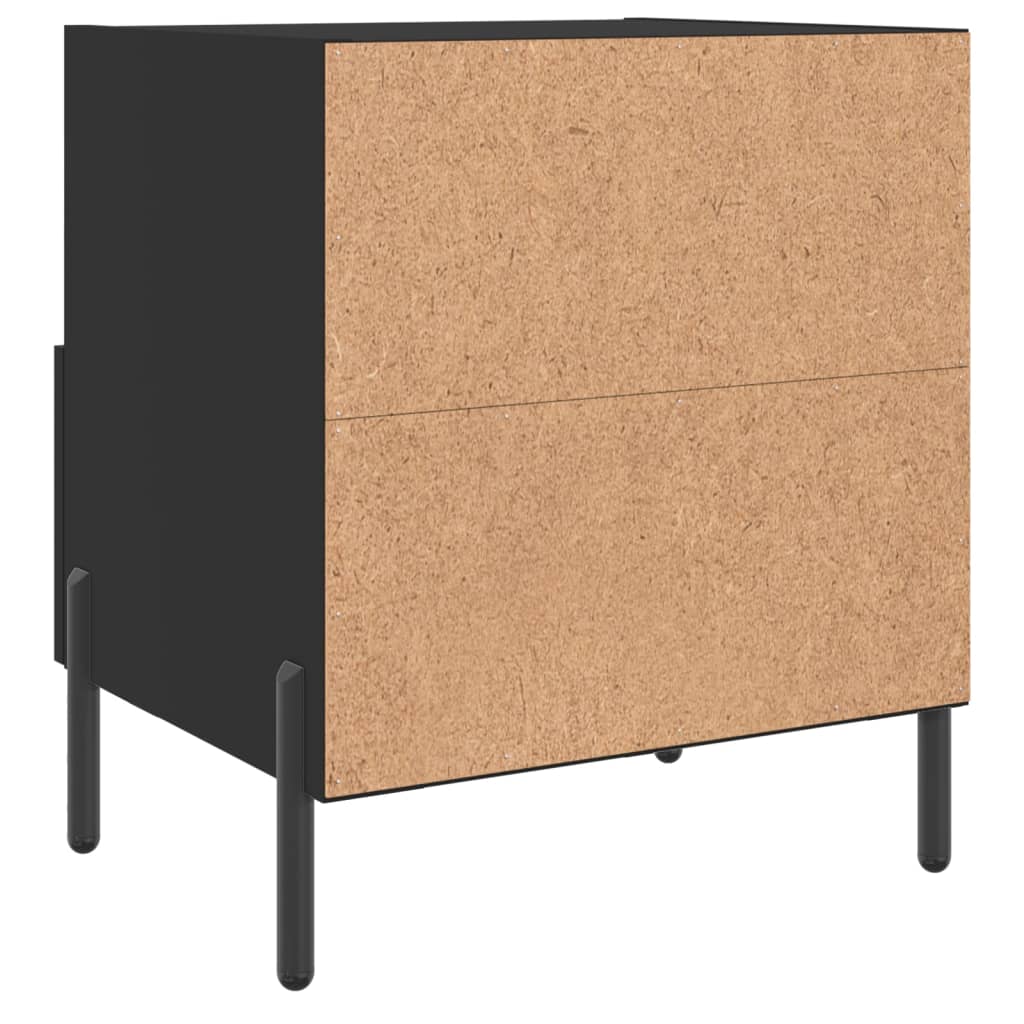Nattbord 2 stk svart 40x35x47,5 cm konstruert tre