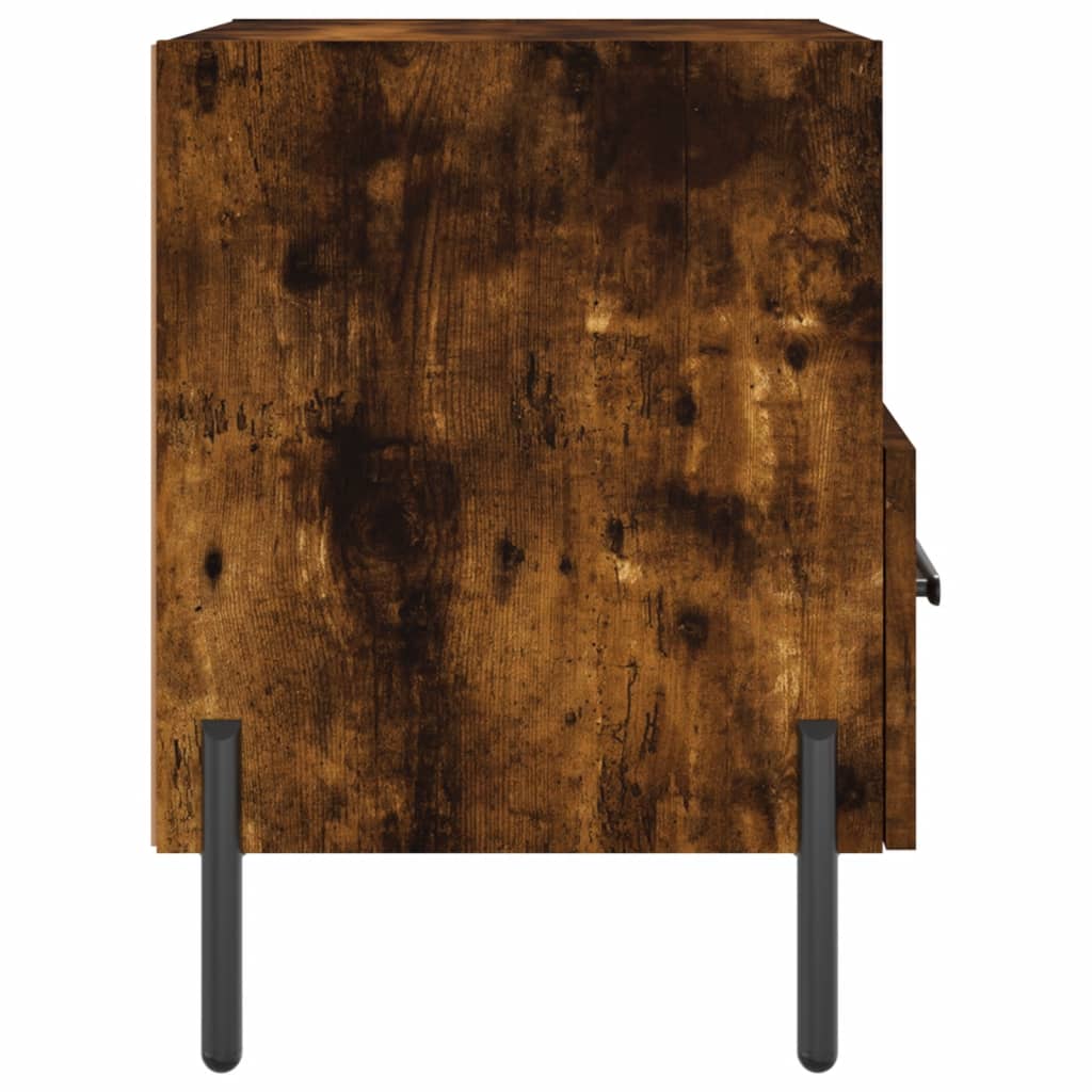 Nattbord 2 stk røkt eik 40x35x47,5 cm konstruert tre