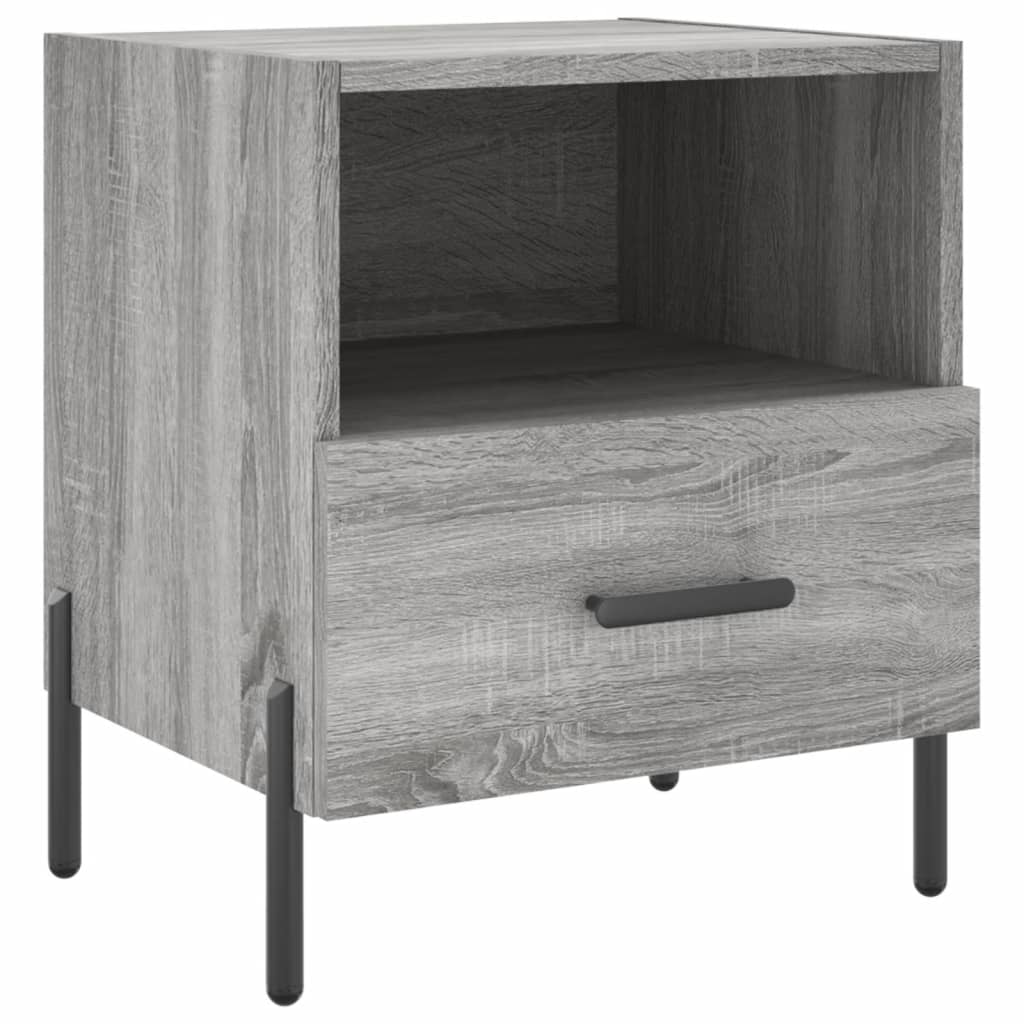 Nattbord 2 stk grå sonoma 40x35x47,5 cm konstruert tre