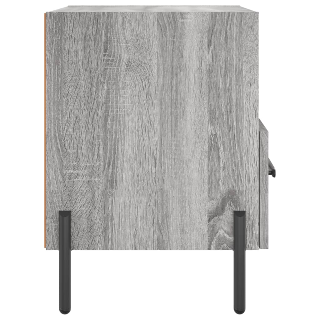 Nattbord 2 stk grå sonoma 40x35x47,5 cm konstruert tre