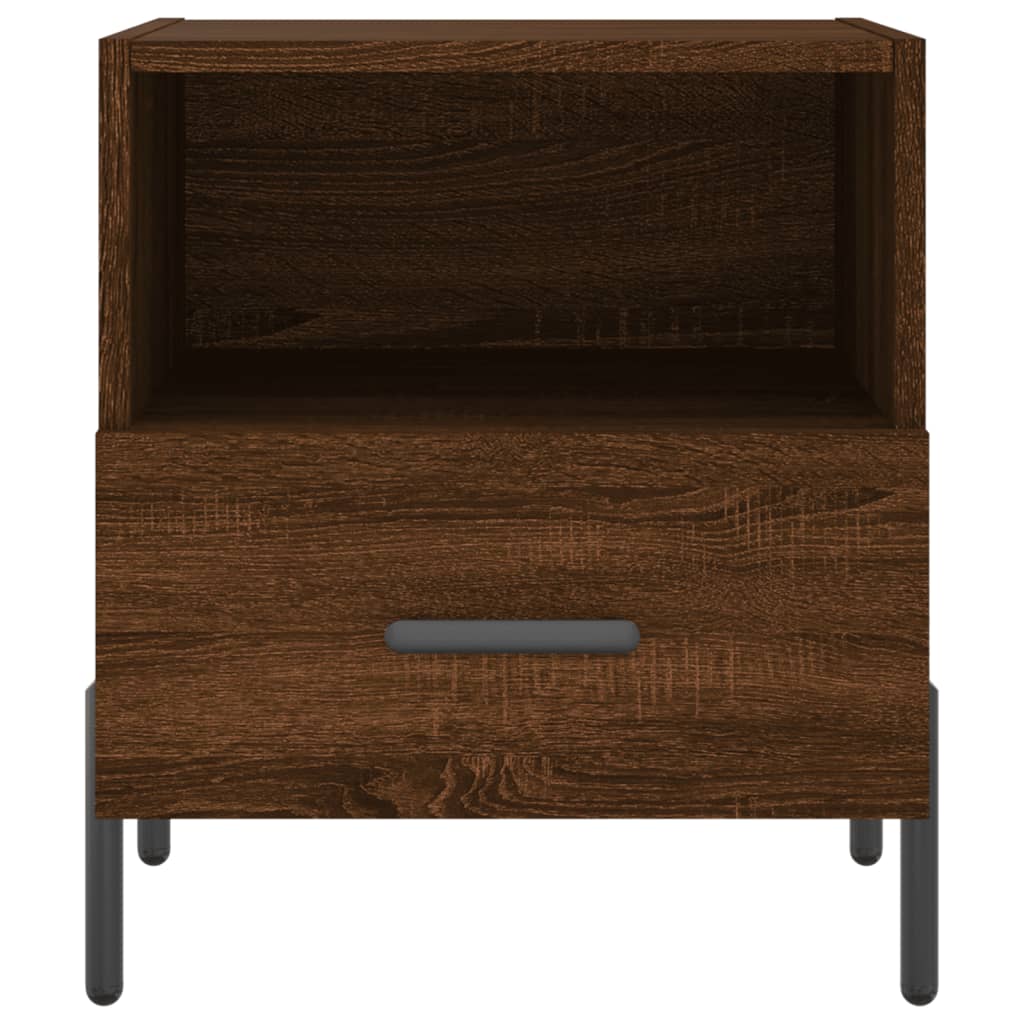 Nattbord 2 stk brun eik 40x35x47,5 cm konstruert tre