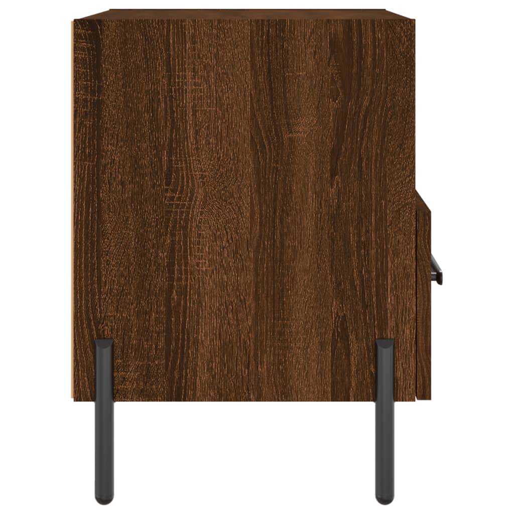 Nattbord 2 stk brun eik 40x35x47,5 cm konstruert tre