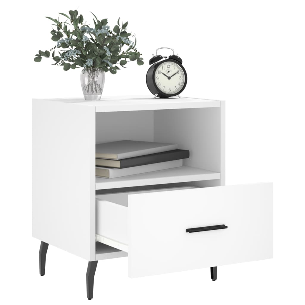 Nattbord 2 stk hvit 40x35x47,5 cm konstruert tre