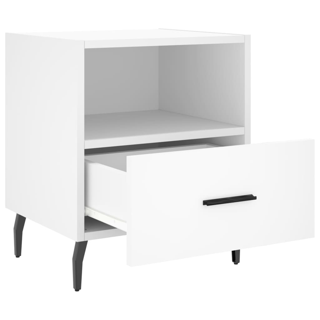 Nattbord 2 stk hvit 40x35x47,5 cm konstruert tre