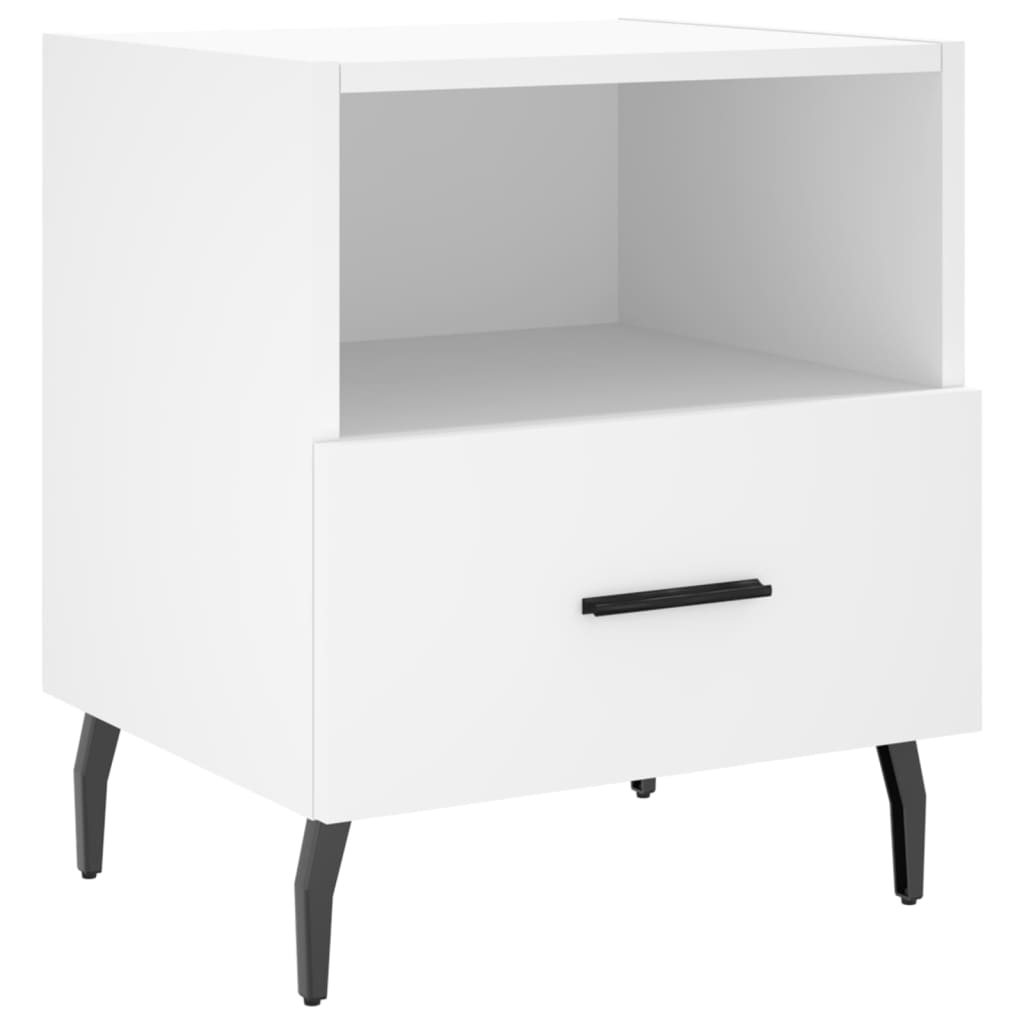 Nattbord 2 stk hvit 40x35x47,5 cm konstruert tre