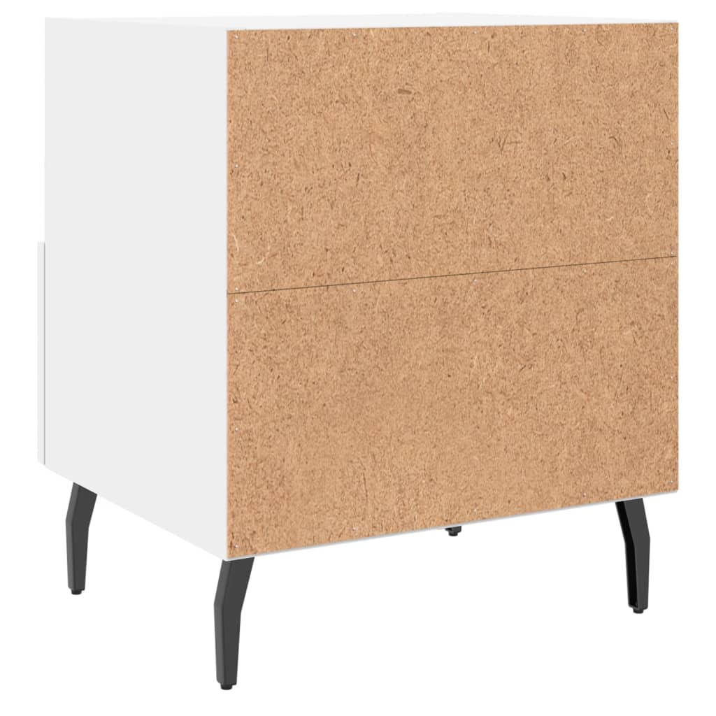 Nattbord 2 stk hvit 40x35x47,5 cm konstruert tre