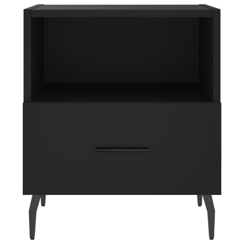 Nattbord 2 stk svart 40x35x47,5 cm konstruert tre