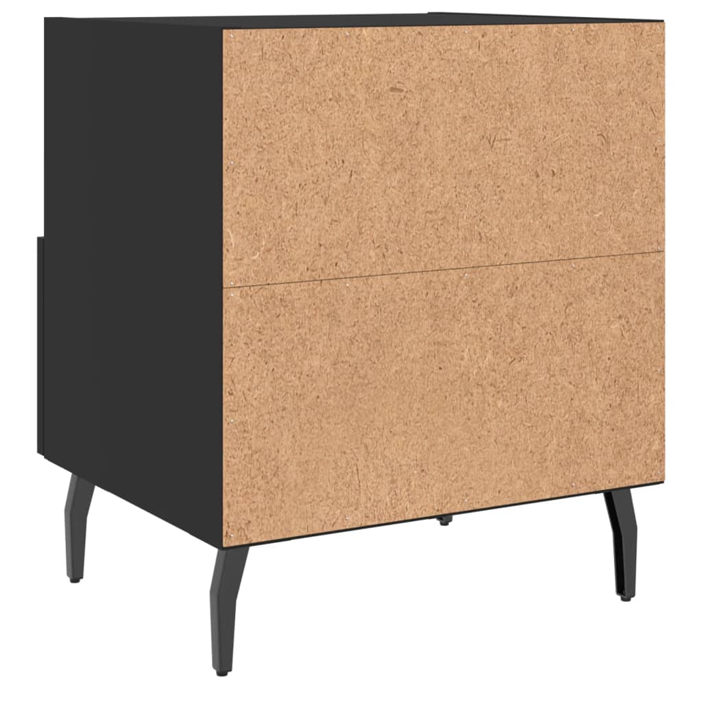 Nattbord 2 stk svart 40x35x47,5 cm konstruert tre