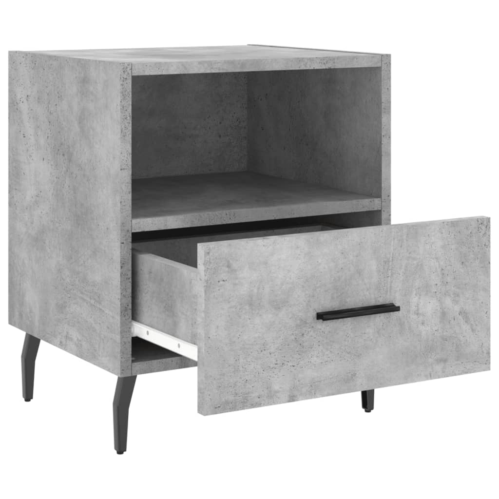 Nattbord 2 stk betonggrå 40x35x47,5 cm konstruert tre