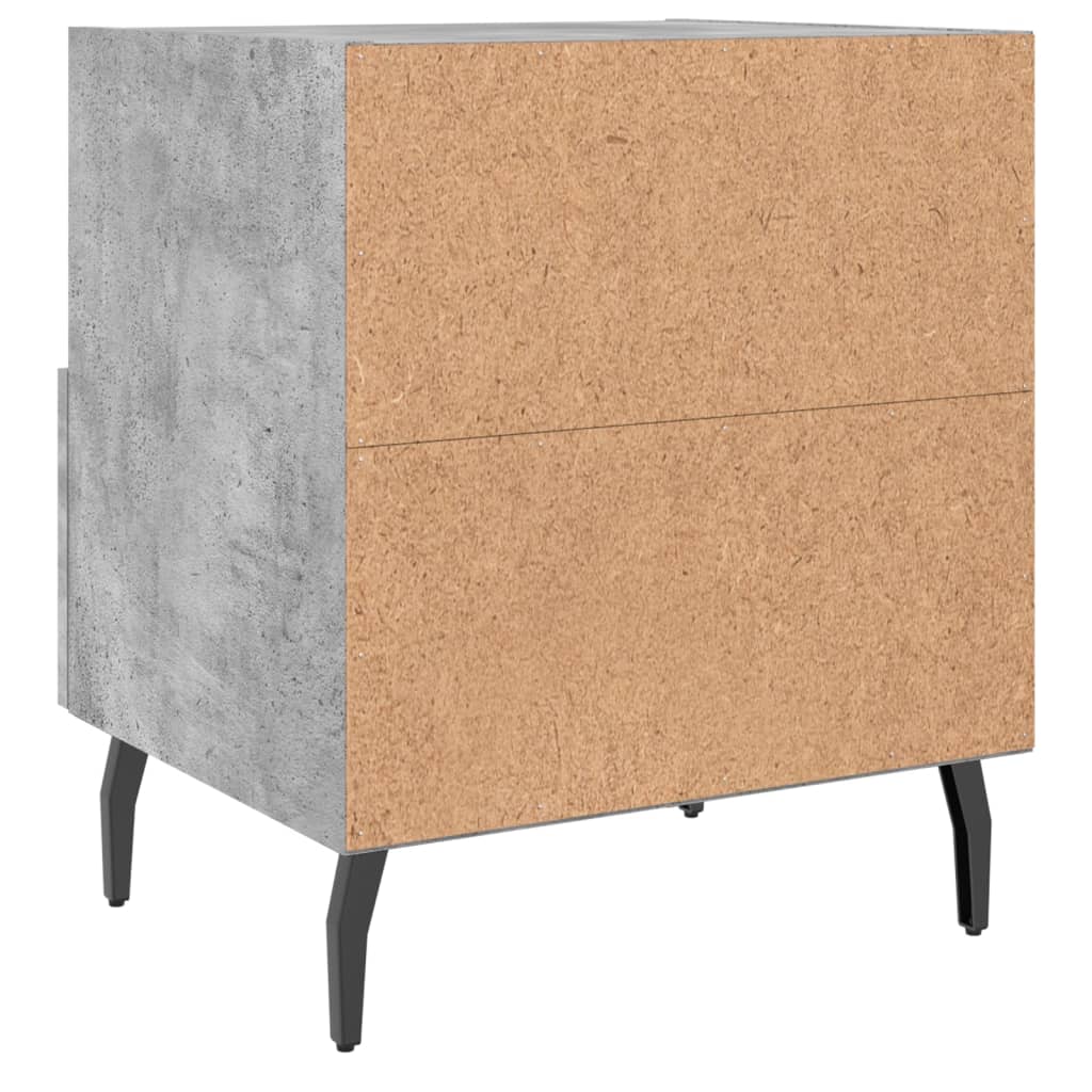 Nattbord 2 stk betonggrå 40x35x47,5 cm konstruert tre