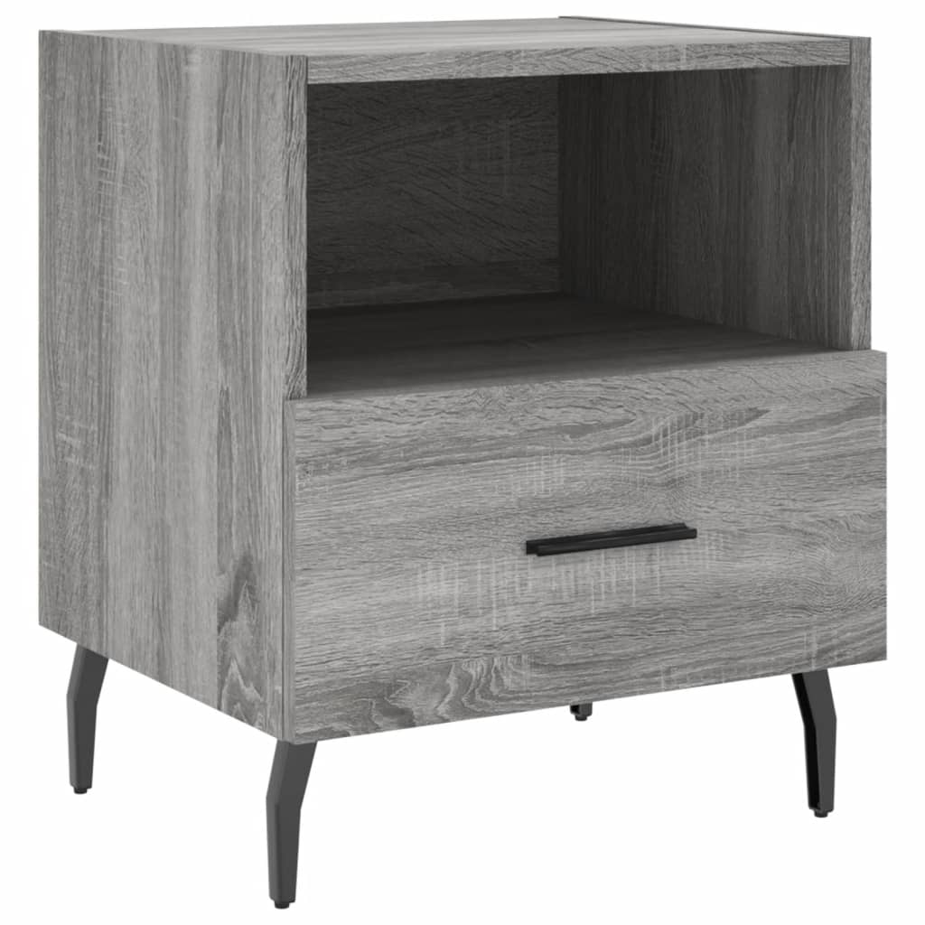 Nattbord 2 stk grå sonoma 40x35x47,5 cm konstruert tre