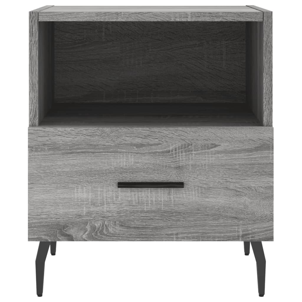 Nattbord 2 stk grå sonoma 40x35x47,5 cm konstruert tre