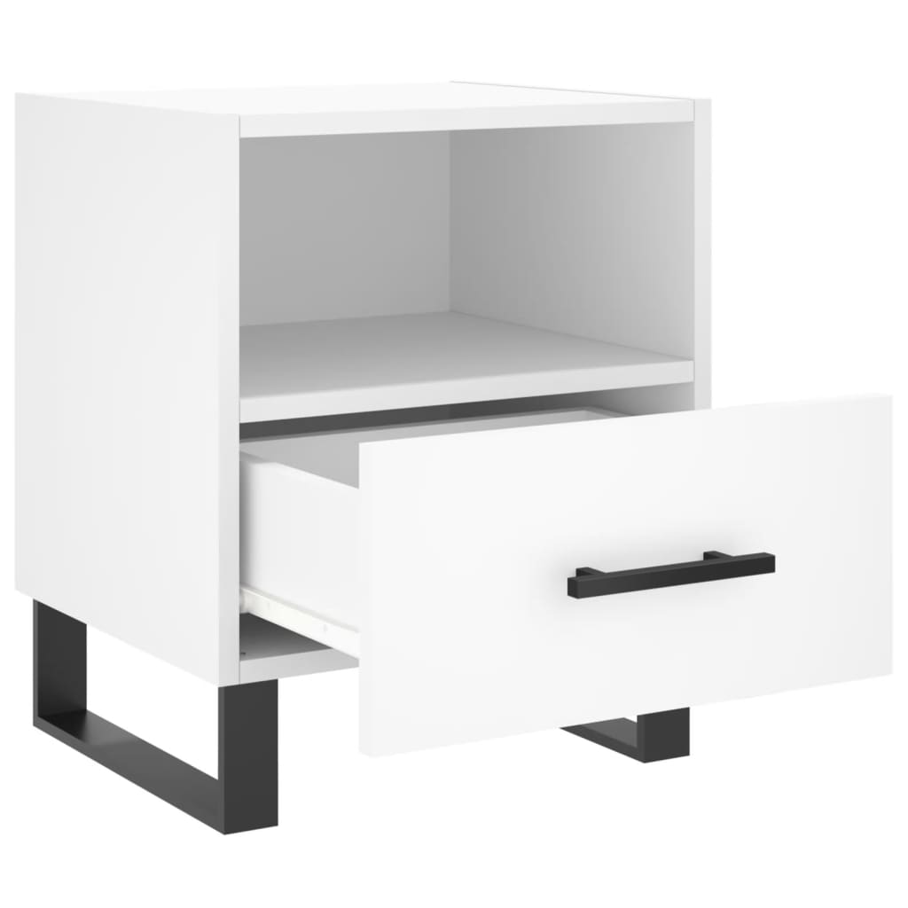 Nattbord 2 stk hvit 40x35x47,5 cm konstruert tre