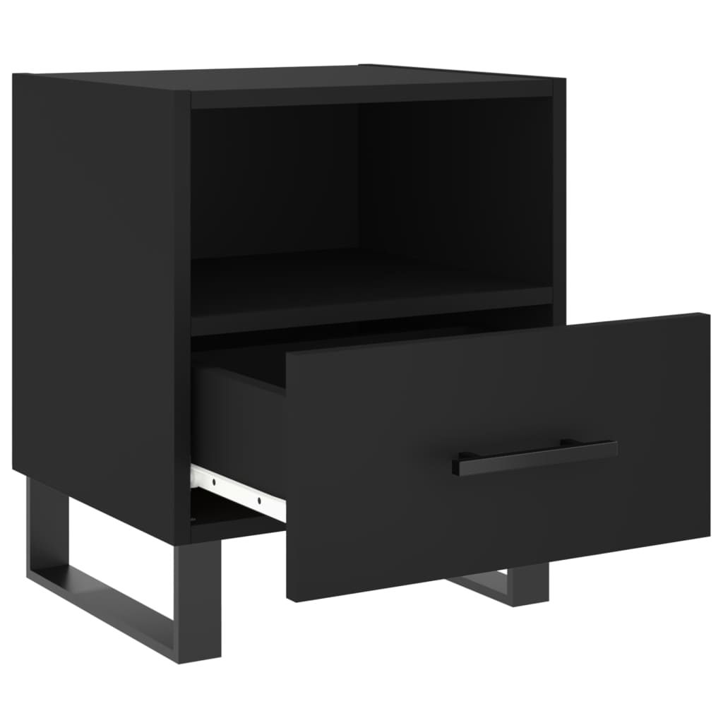 Nattbord 2 stk svart 40x35x47,5 cm konstruert tre