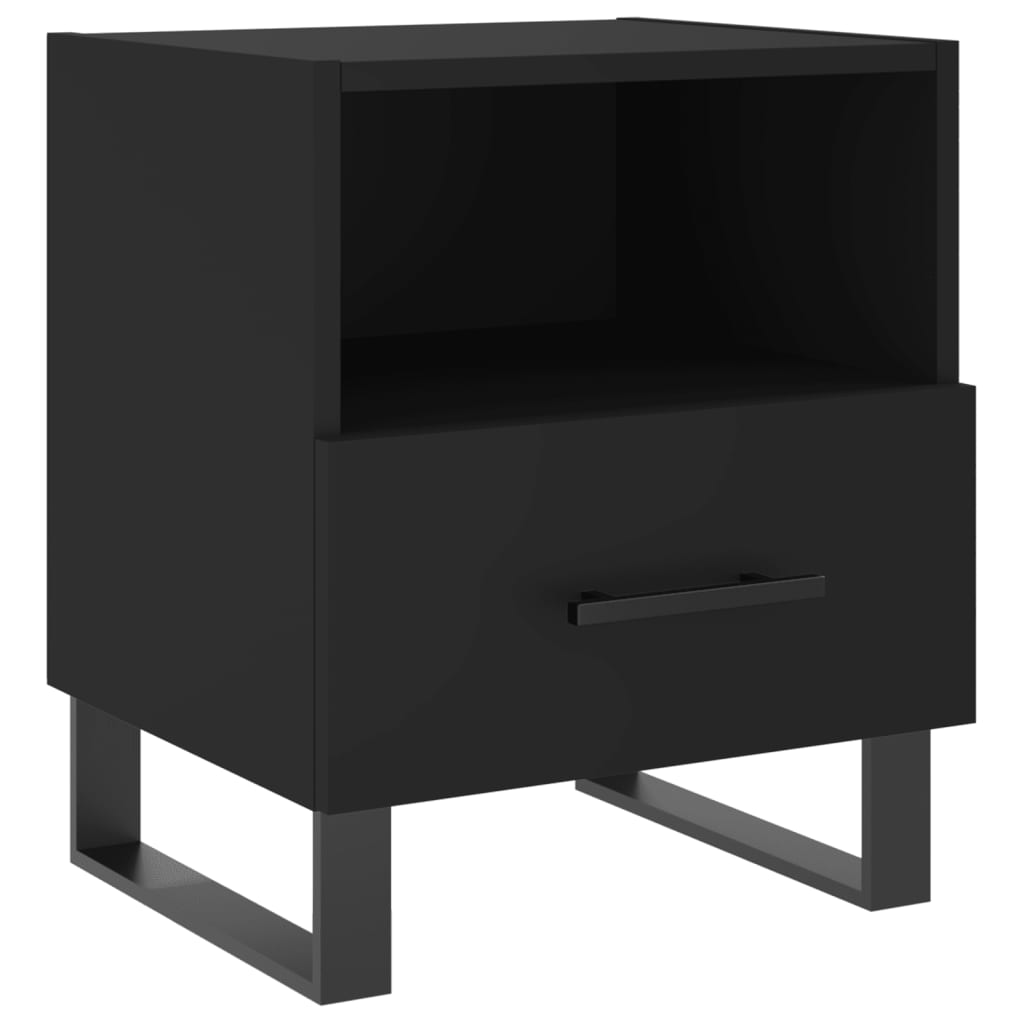Nattbord 2 stk svart 40x35x47,5 cm konstruert tre