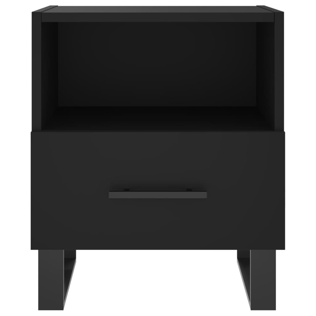 Nattbord 2 stk svart 40x35x47,5 cm konstruert tre