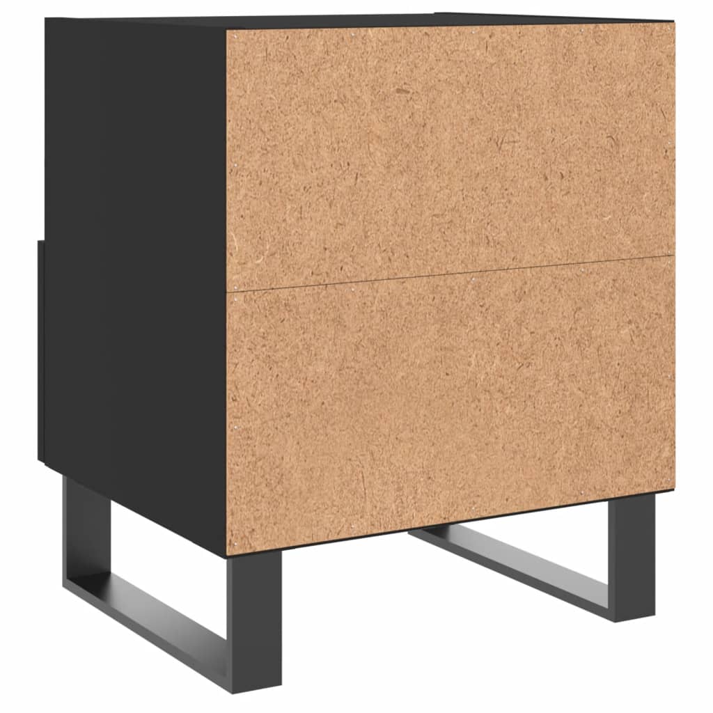 Nattbord 2 stk svart 40x35x47,5 cm konstruert tre