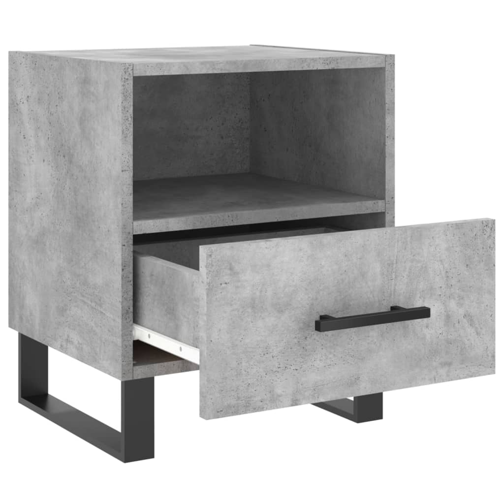 Nattbord 2 stk betonggrå 40x35x47,5 cm konstruert tre