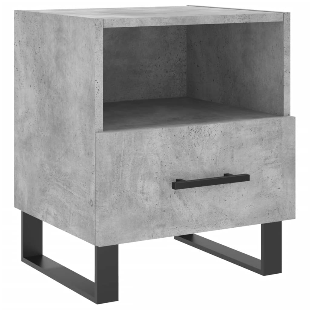 Nattbord 2 stk betonggrå 40x35x47,5 cm konstruert tre