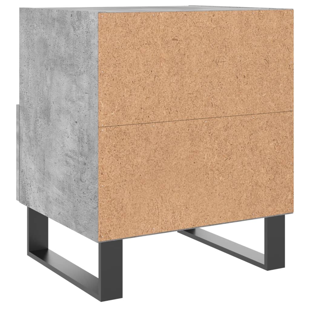 Nattbord 2 stk betonggrå 40x35x47,5 cm konstruert tre