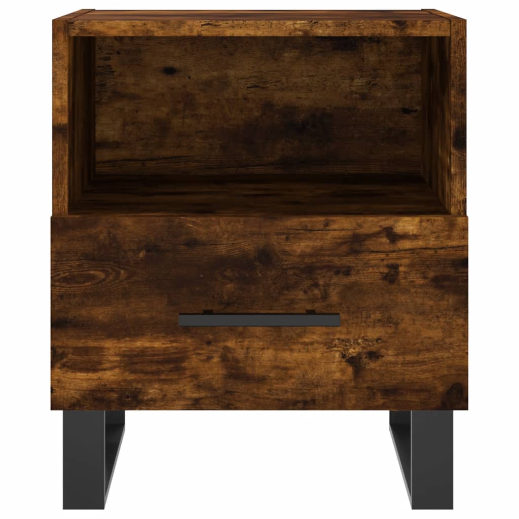 Nattbord 2 stk røkt eik 40x35x47,5 cm konstruert tre