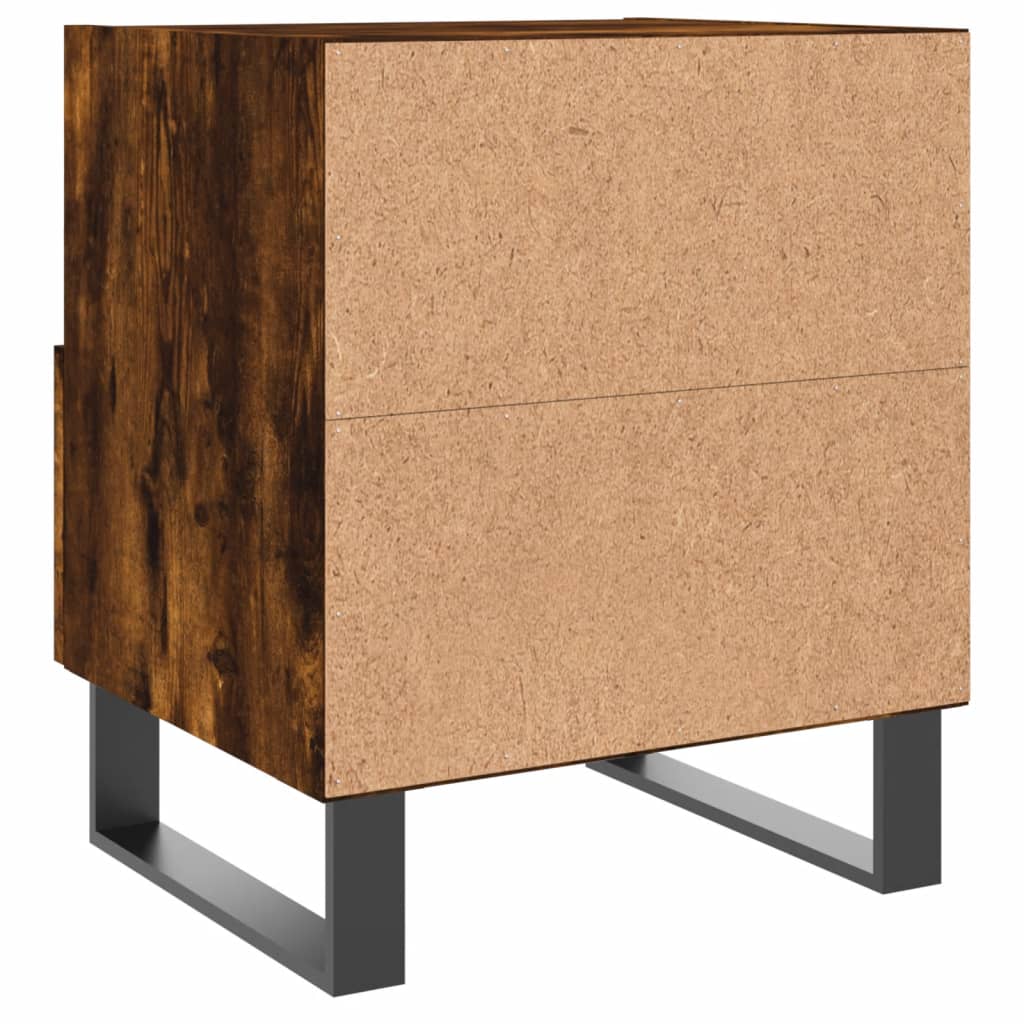 Nattbord 2 stk røkt eik 40x35x47,5 cm konstruert tre