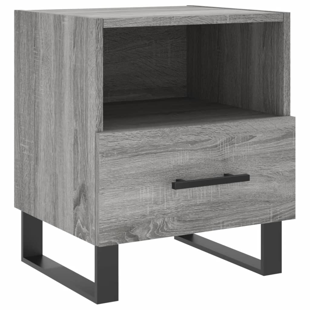 Nattbord 2 stk grå sonoma 40x35x47,5 cm konstruert tre