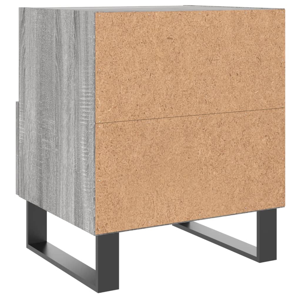 Nattbord 2 stk grå sonoma 40x35x47,5 cm konstruert tre
