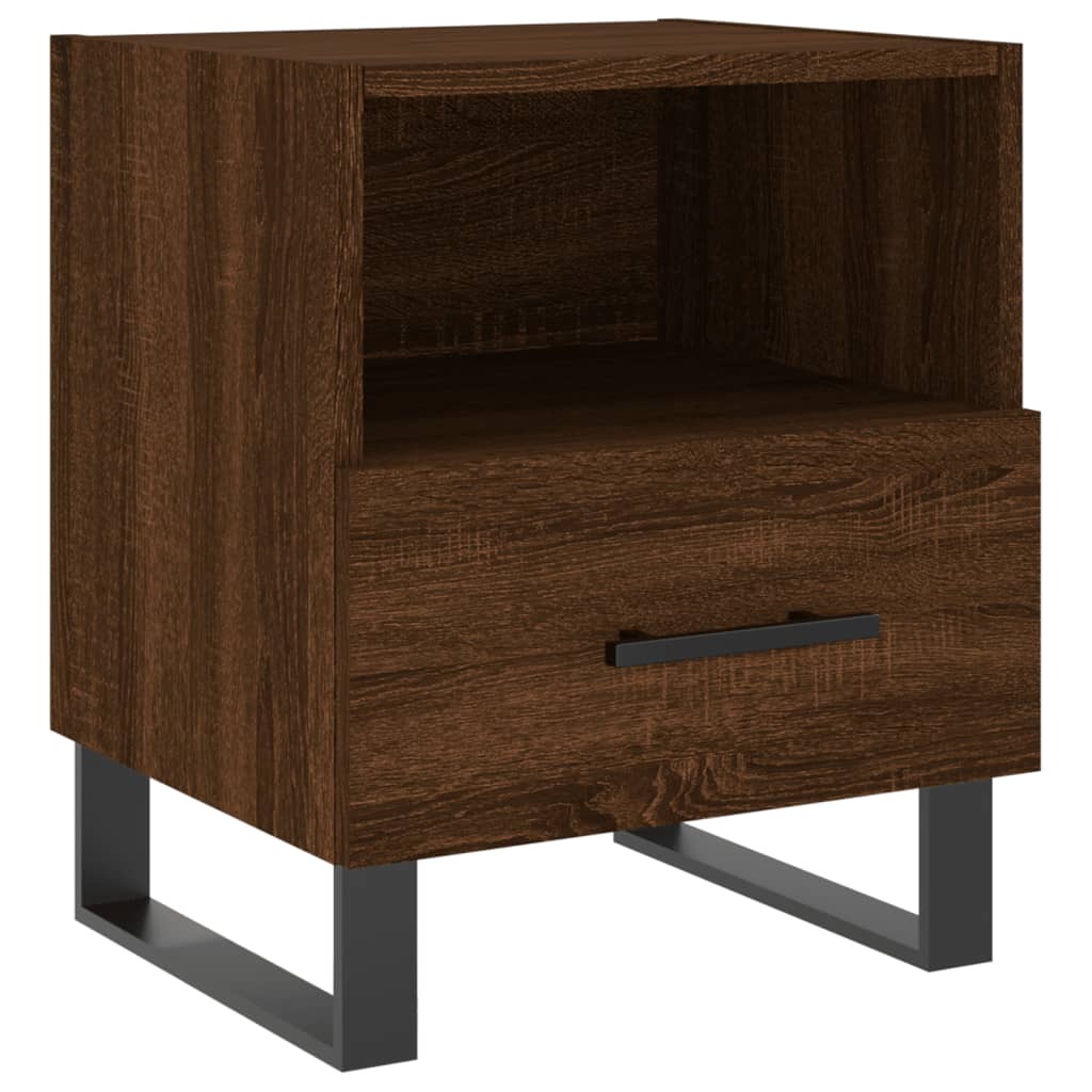 Nattbord 2 stk brun eik 40x35x47,5 cm konstruert tre