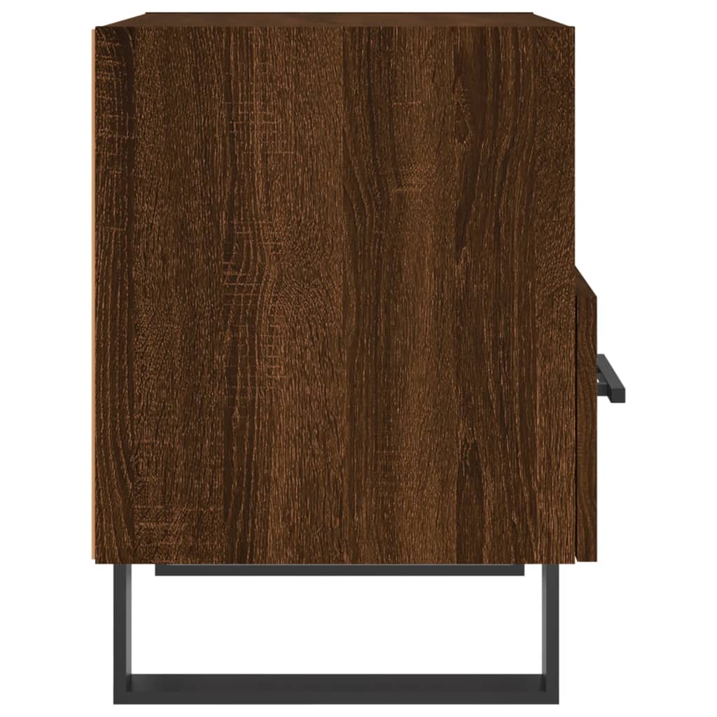 Nattbord 2 stk brun eik 40x35x47,5 cm konstruert tre