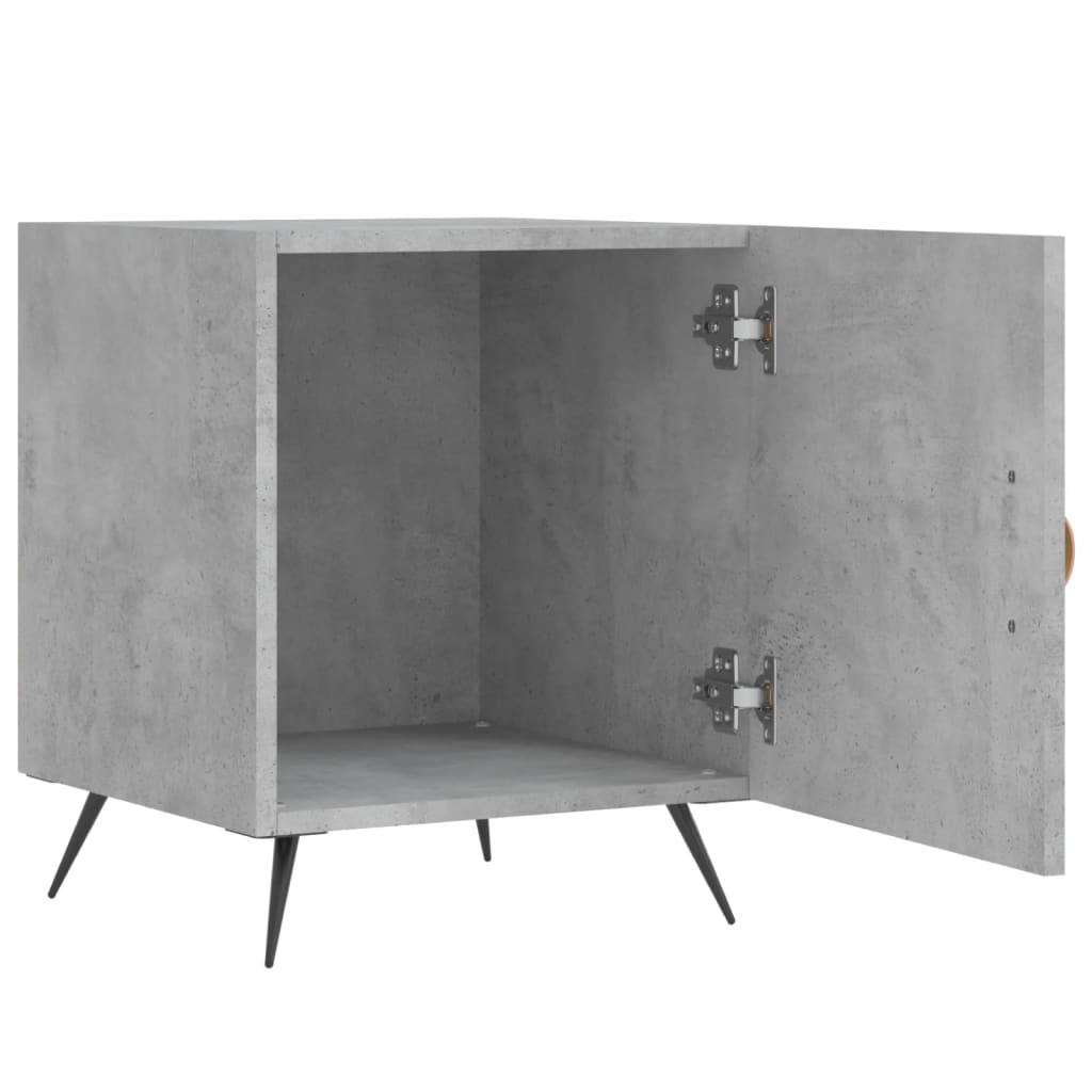 Nattbord 2 stk betonggrå 40x40x50 cm konstruert tre