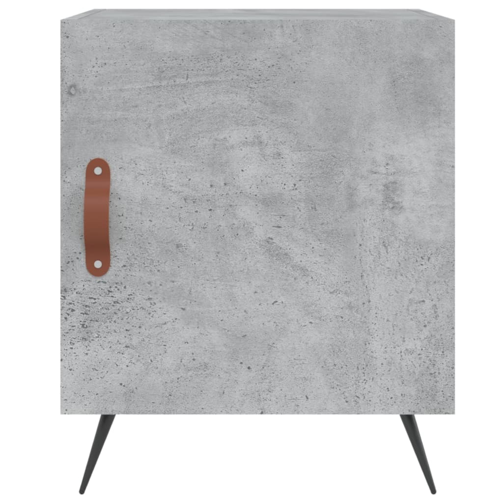 Nattbord 2 stk betonggrå 40x40x50 cm konstruert tre