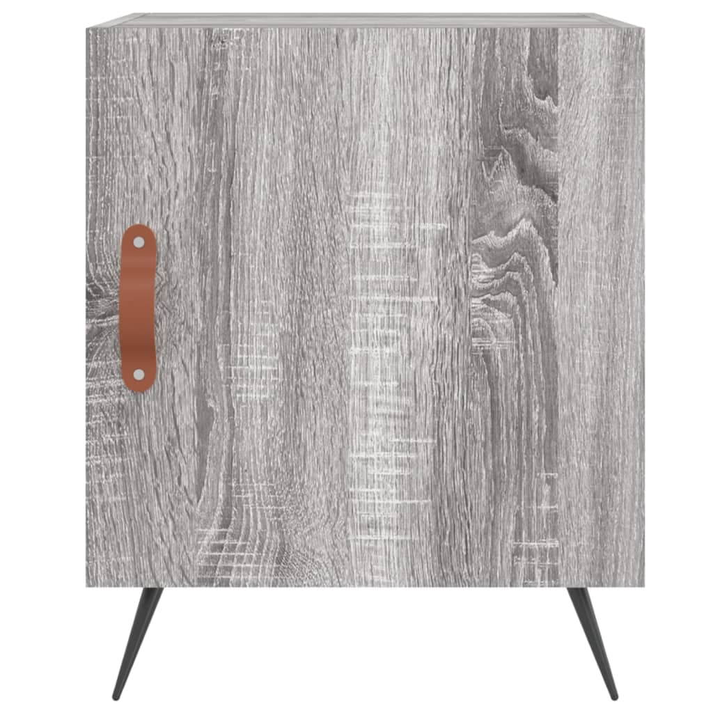 Nattbord 2 stk grå sonoma 40x40x50 cm konstruert tre