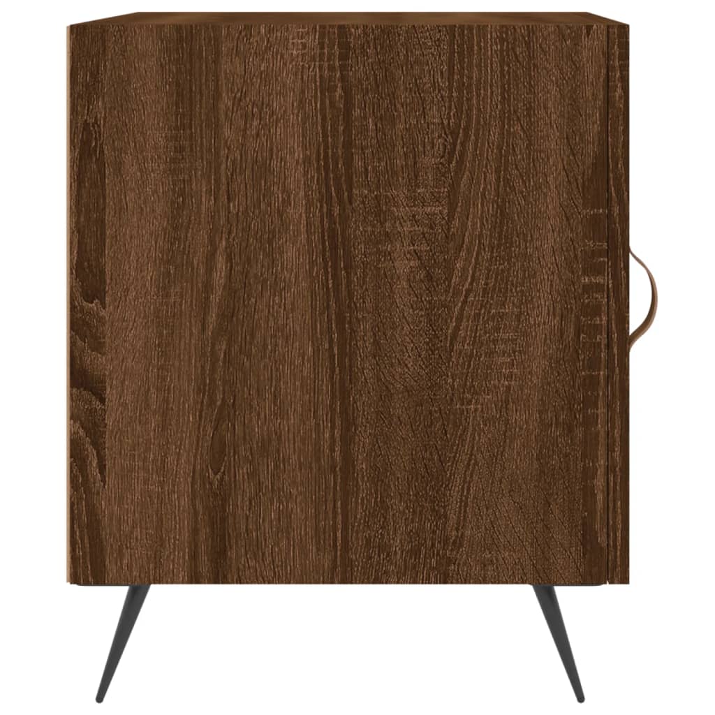 Nattbord 2 stk brun eik 40x40x50 cm konstruert tre