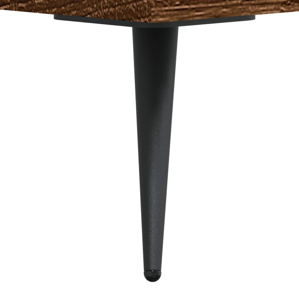 Nattbord 2 stk brun eik 40x40x50 cm konstruert tre