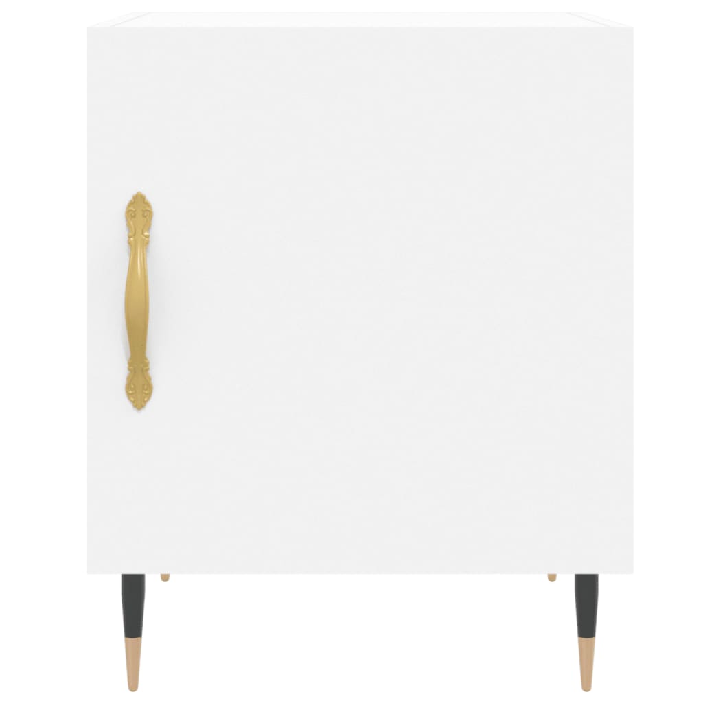 Nattbord 2 stk hvit 40x40x50 cm konstruert tre