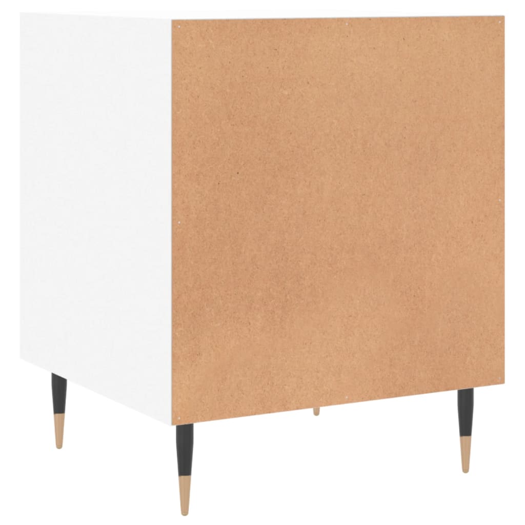 Nattbord 2 stk hvit 40x40x50 cm konstruert tre